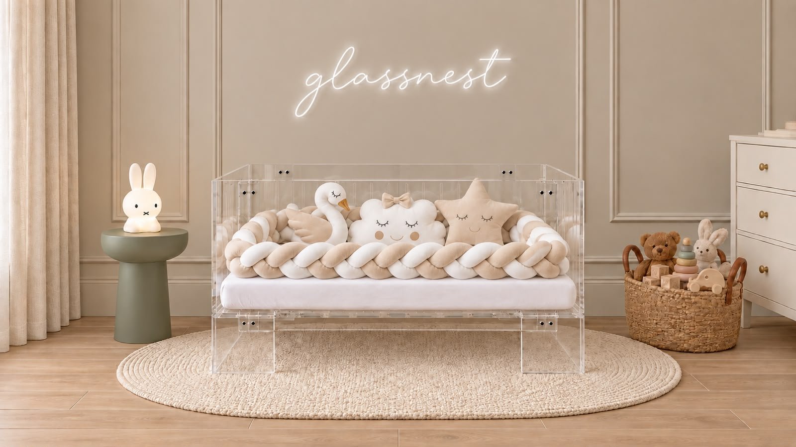 سرير أكريليك glassnest